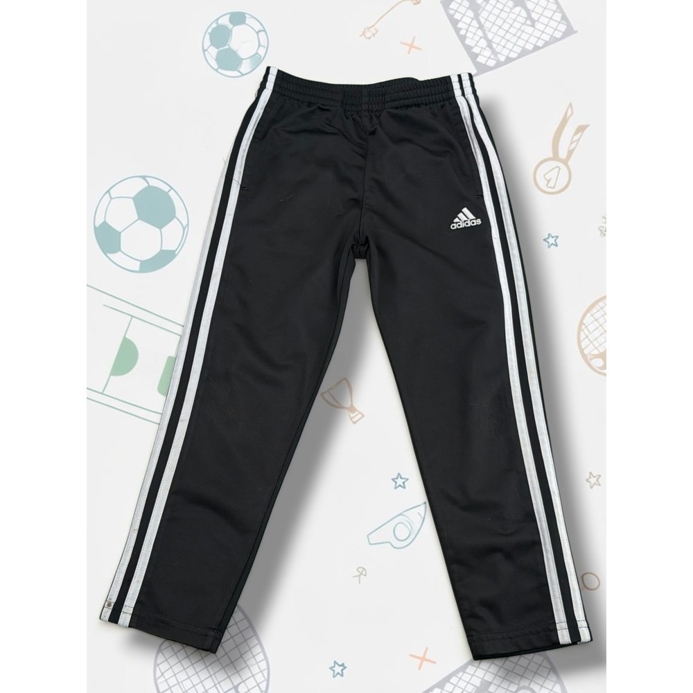 Adidas 3-Stripe Recycled Polyester Track Pants Black Kids Size 6